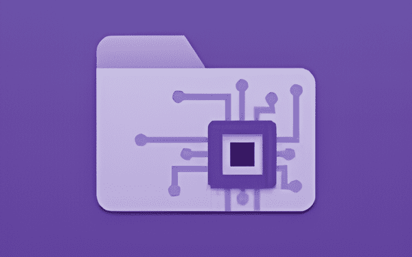 Xerox Intelligent Filer app logo, featuring a stylized filing cabinet icon with a glowing digital network overlay, representing smart document organization.